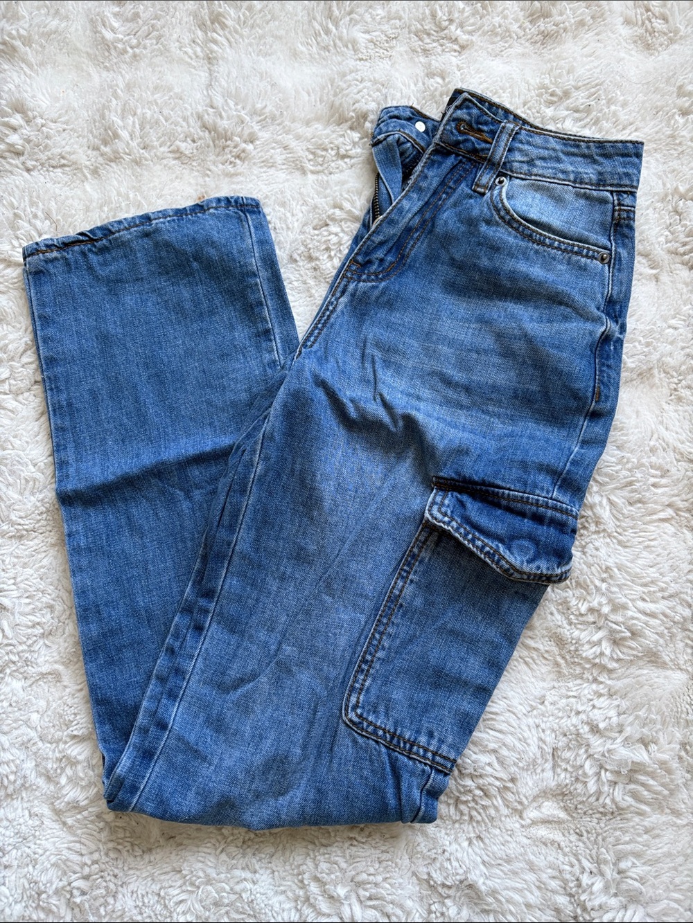Women’s Blue Cargo Jeans